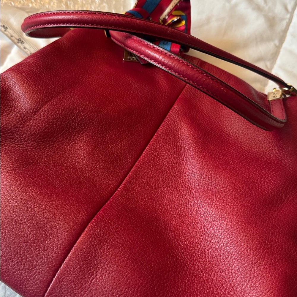 Coach Bag Madison Phoebe Red Leather Shoulder Bag - Picture 16 of 17